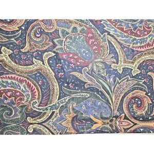 2 Vtg 90s‎ Croscill Valances Jacobean Paisley Rod Pocket Jewel Tones 17.5x88